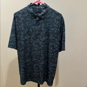 Greg Norman Collection Blue Polo Shirt Performance Fabric